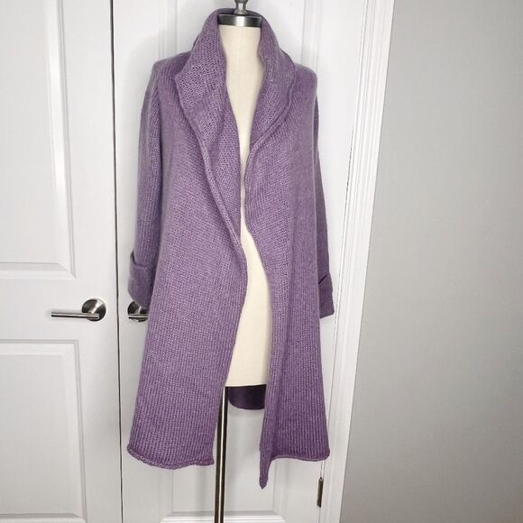 Soft Surroundings Telluride Wool Alpaca Topper Open Front Cardigan Sweater Small - Picture 3 of 9